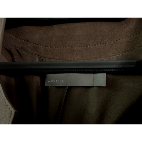 VINCE Suede Jacket Women's SMALL Open Front Suede Jacket with belt tie EUC - Picture 6 of 7